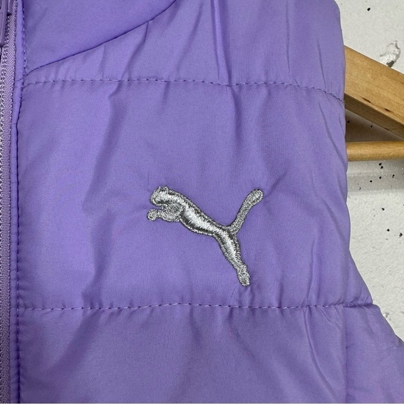 Puma Girls Youth size Small Purple Quilted Puffer Vest - Picture 5 of 10